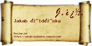 Jakab Áldáska névjegykártya